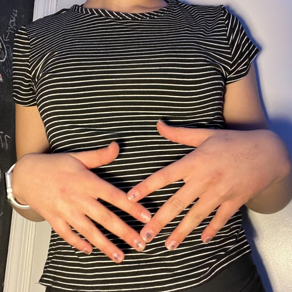 Black and White Striped Tee